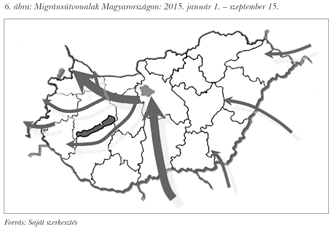 Migránsútvonalak Magyarországon: 2015. január 1. – szeptember 15.